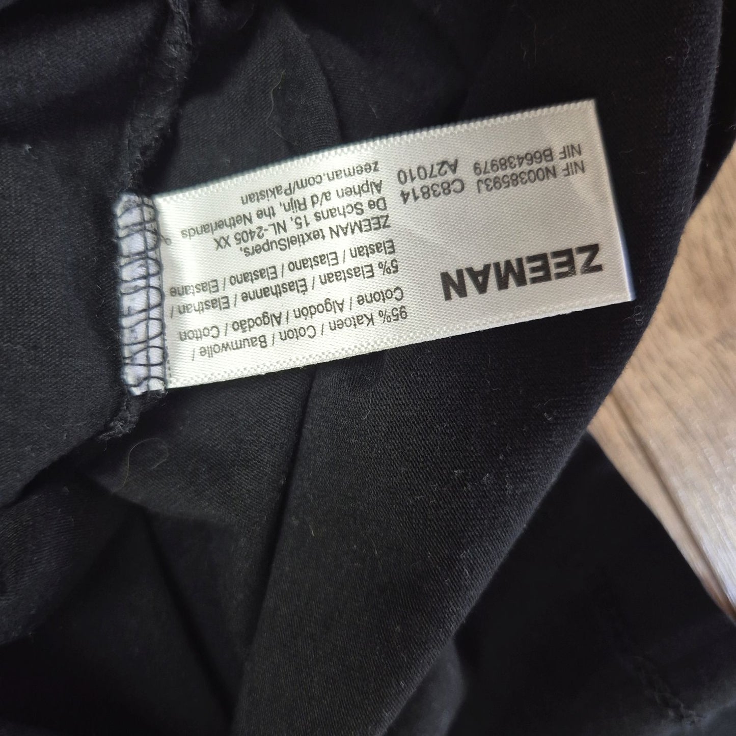 Zeeman fekete férfi póló - XL