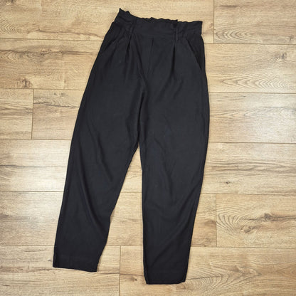 H&M fekete magas derekú 100% viszkóz női nadrág - S (36)