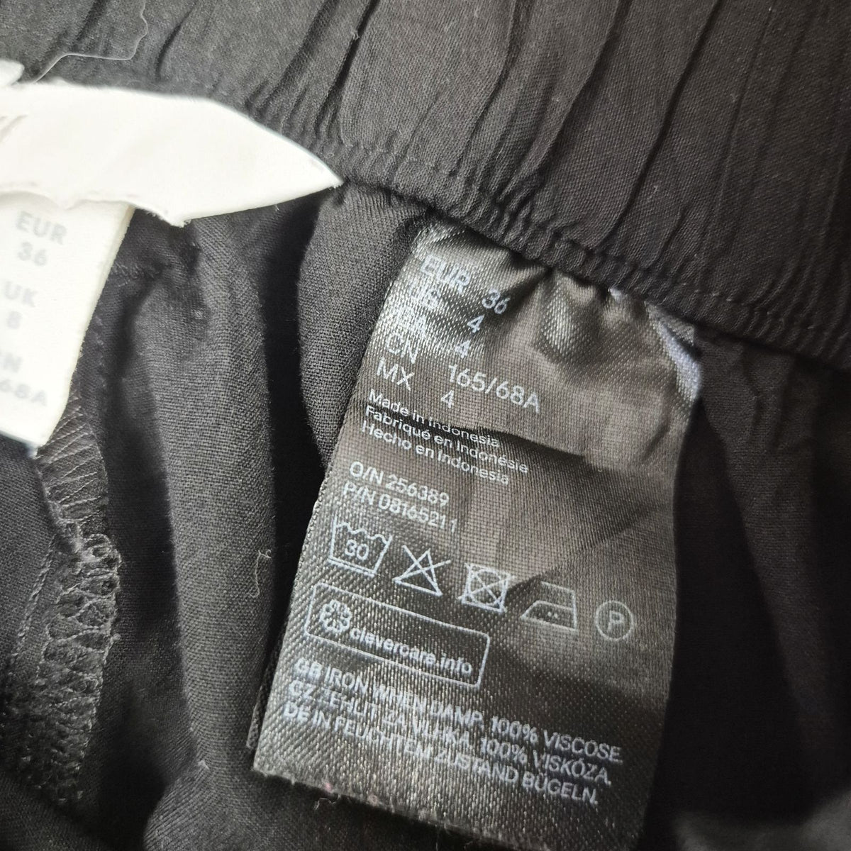 H&M fekete magas derekú 100% viszkóz női nadrág - S (36)