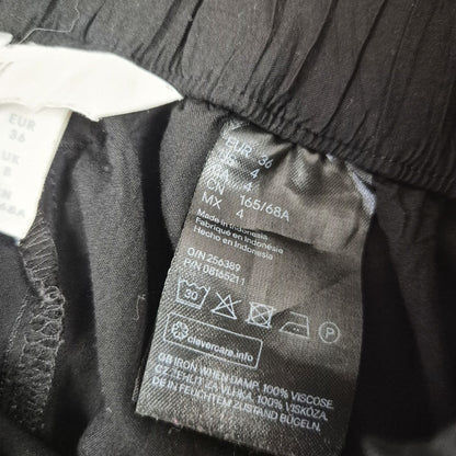 H&M fekete magas derekú 100% viszkóz női nadrág - S (36)