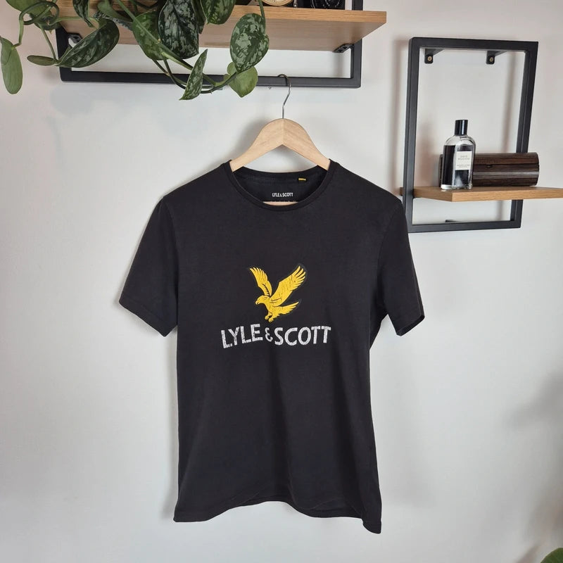 Lyle & Scott fekete férfi rövid ujjú póló - M