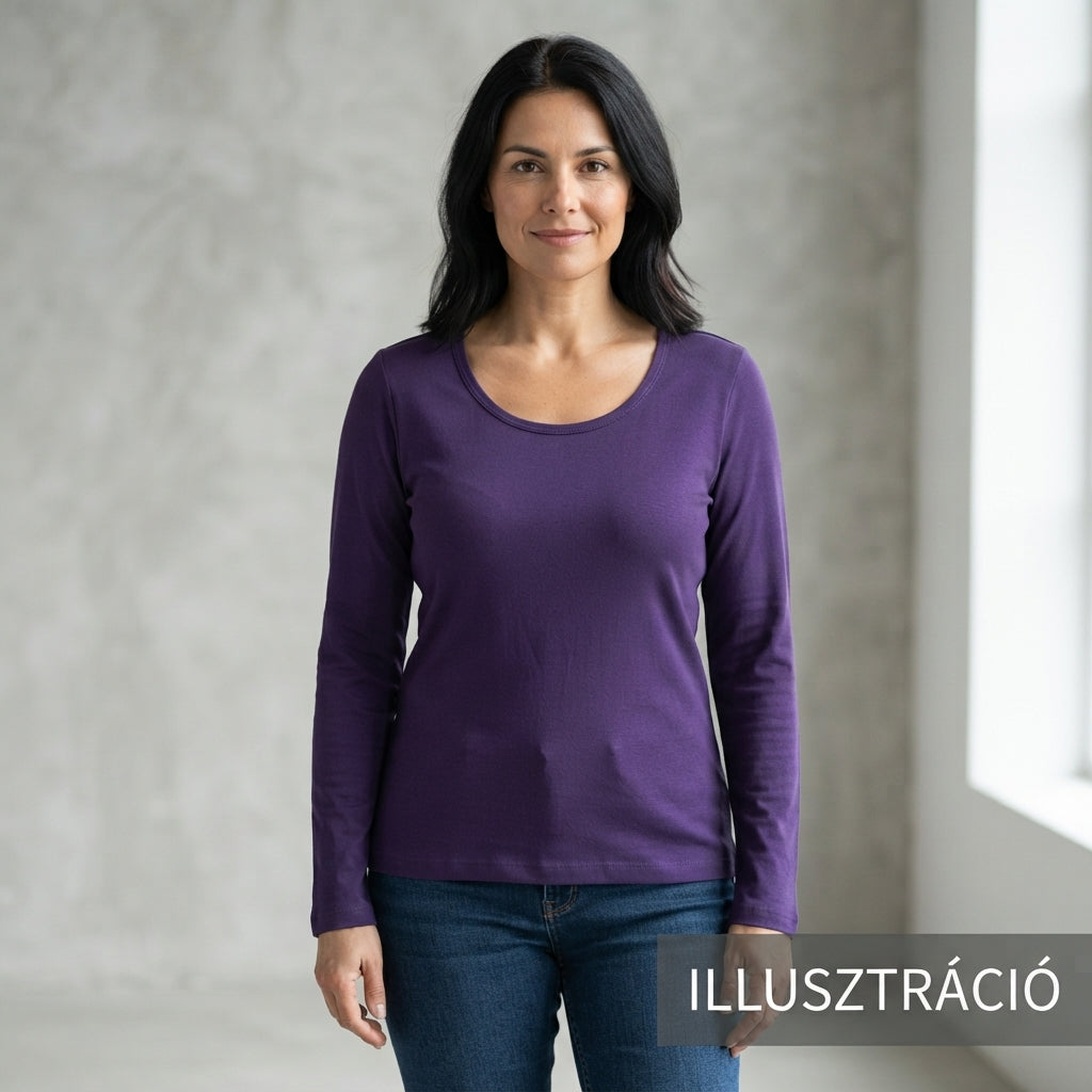 Stockholm Style lila női hosszú ujjú felső - M