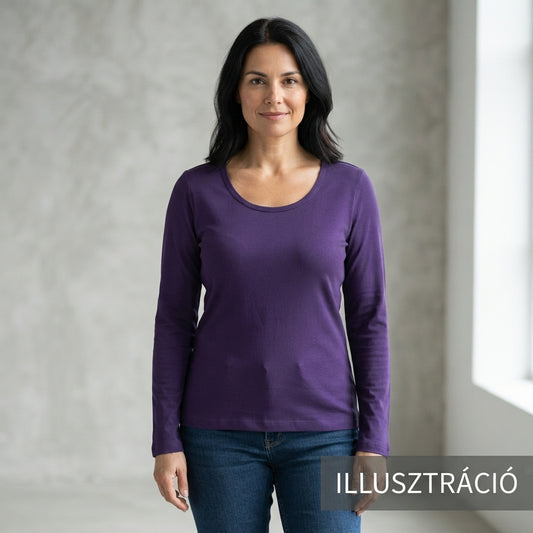 Stockholm Style lila női hosszú ujjú felső - M