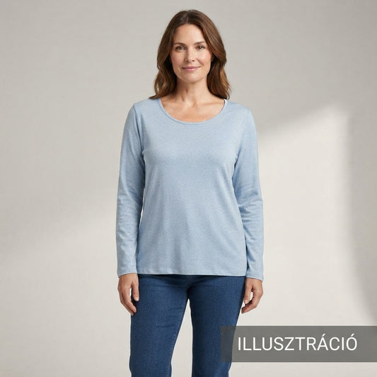 Janina világoskék női hosszú ujjú felső - XL