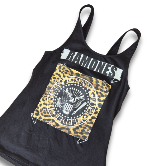 Ramones fekete női ujjatlan felső - XS