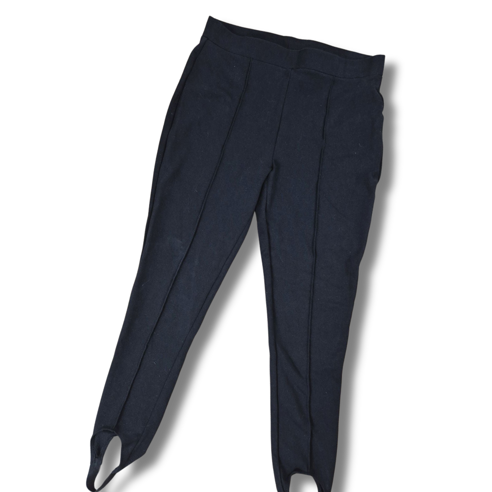 Esmara fekete élvarrott talpalós leggings - M (40/42)