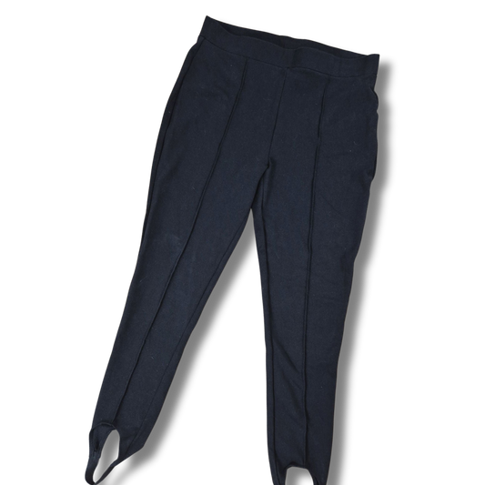 Esmara fekete élvarrott talpalós leggings - M (40/42)