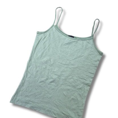 Esprit Collection zsályazöld spagettipántos pamut felső - XS