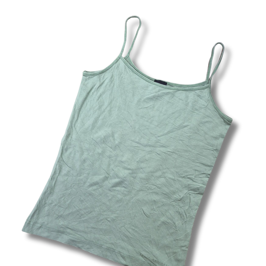 Esprit Collection zsályazöld spagettipántos pamut felső - XS